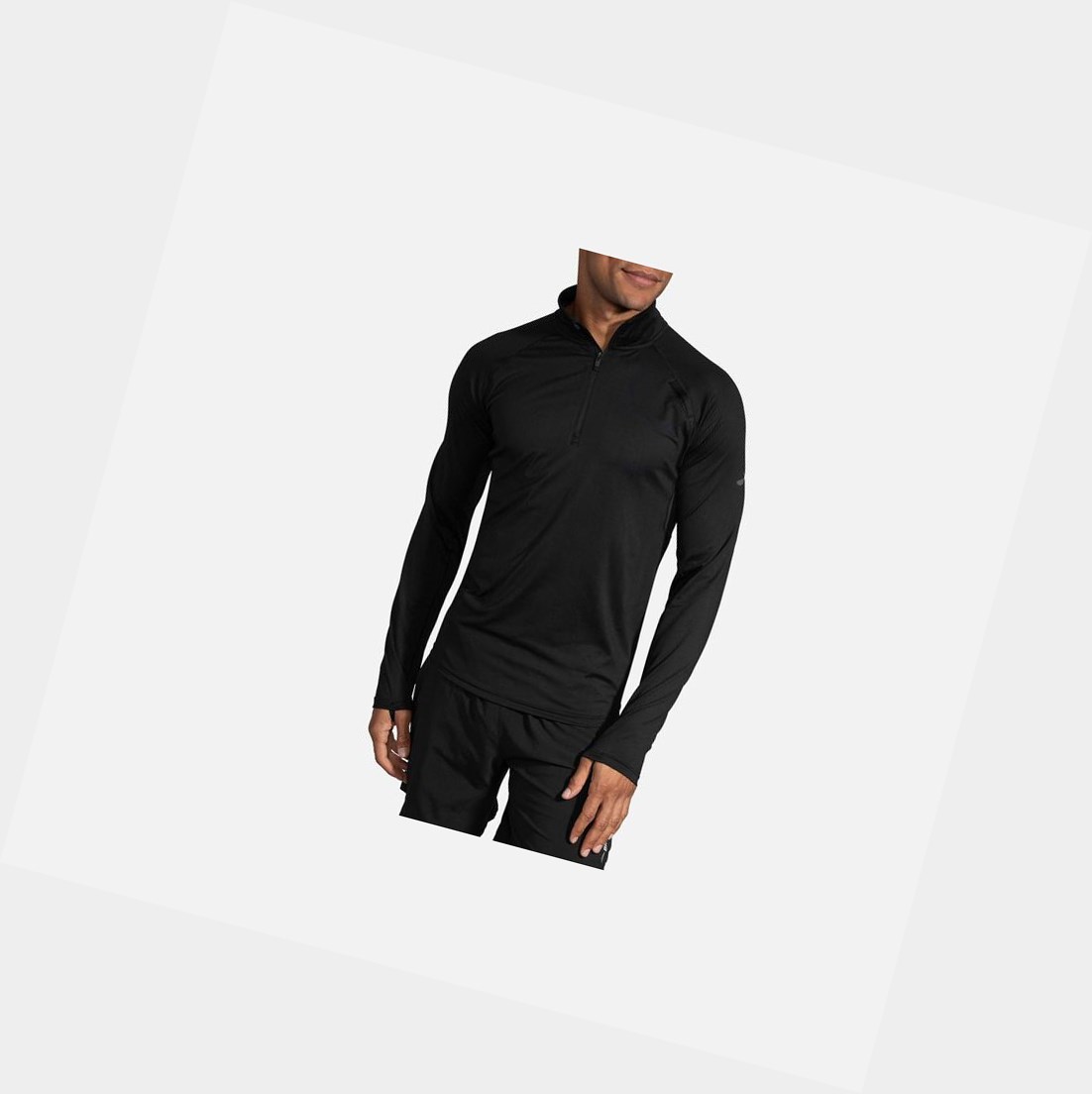 Hauts Brooks Dash 1/2 Zip Noir Homme | HHR-35562404