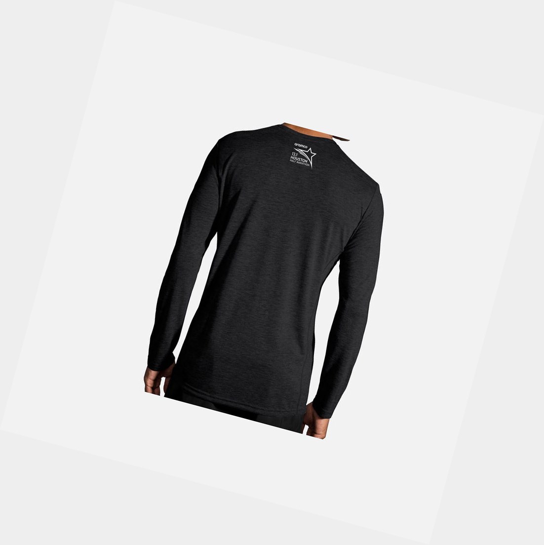 Hauts Brooks Distance Graphique Long Sleeve Noir Homme | EGV-95679723