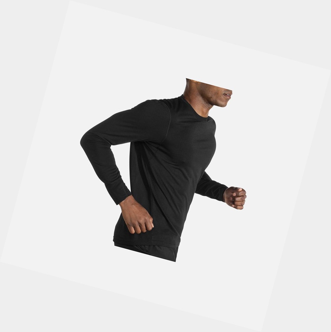 Hauts Brooks Distance Long Sleeve Noir Homme | RJR-95157223