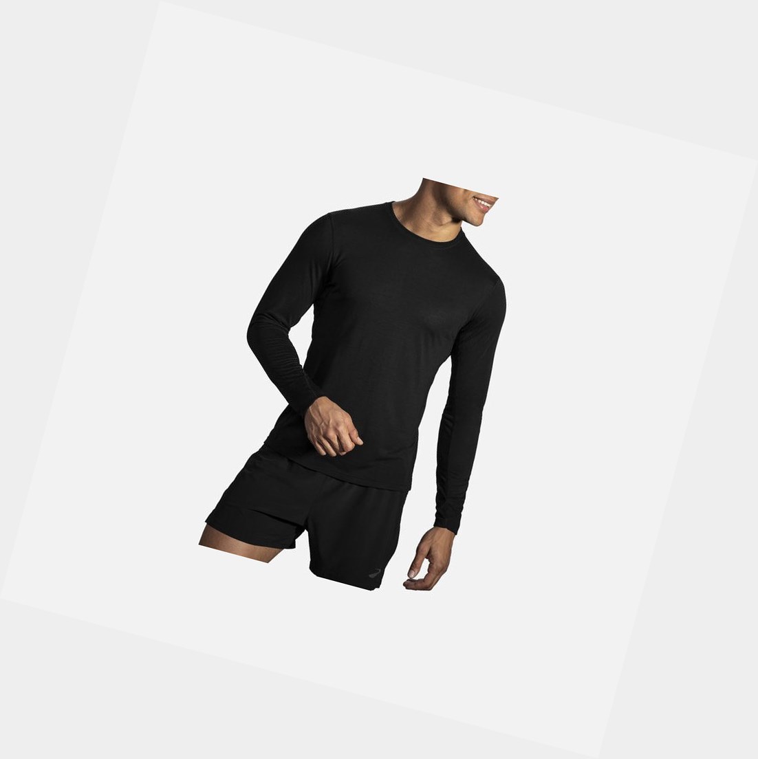 Hauts Brooks Distance Long Sleeve Noir Homme | RJR-95157223