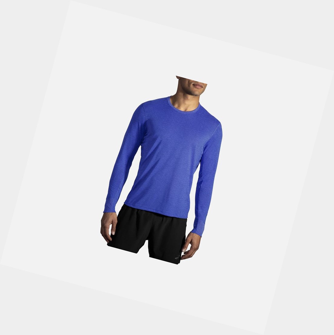 Hauts Brooks Distance Long Sleeve Bleu Homme | JVL-78509844