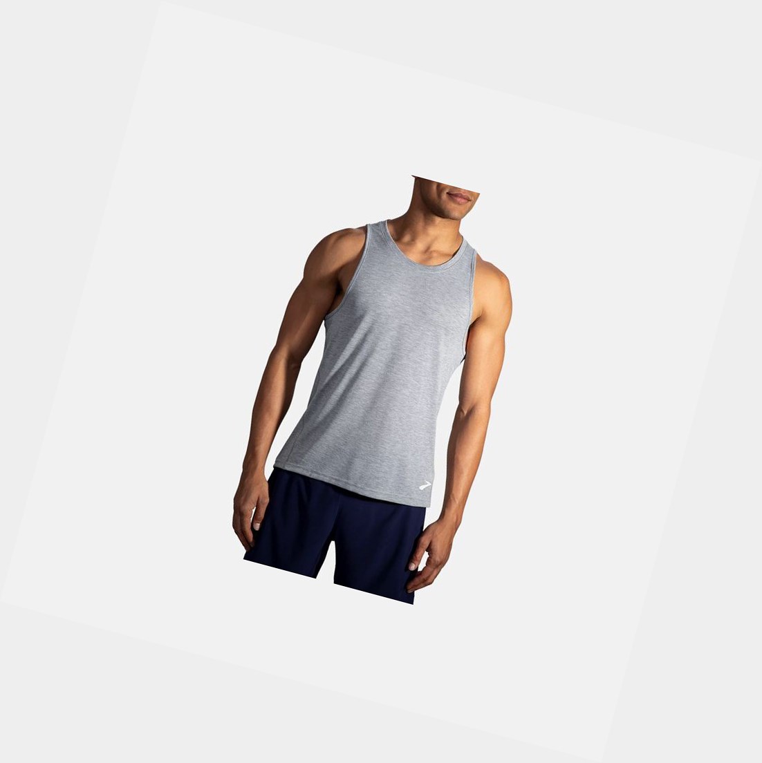 Hauts Brooks Distance Tank Heather Ash Homme | HGK-76734148