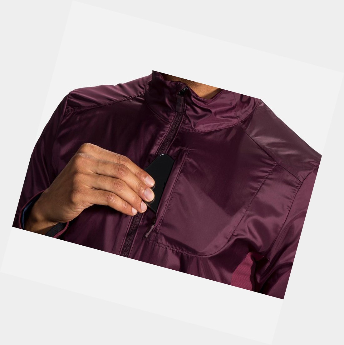 Vêtements D'extérieur Brooks Fusion Hybride Sangria / Merlot Homme | DGC-70785276