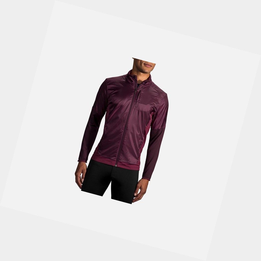 Vêtements D'extérieur Brooks Fusion Hybride Sangria / Merlot Homme | DGC-70785276