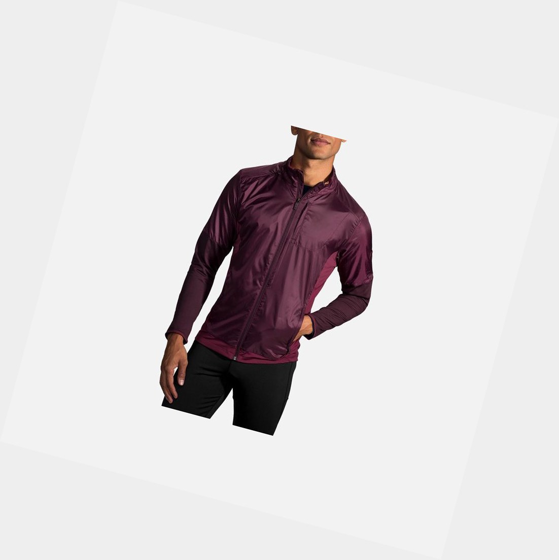 Vêtements D'extérieur Brooks Fusion Hybride Sangria / Merlot Homme | DGC-70785276