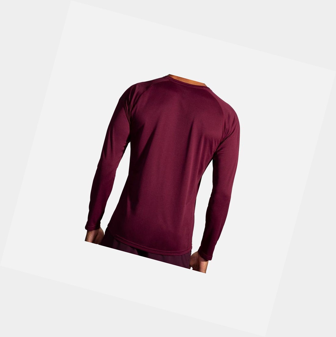 Hauts Brooks Ghost Long Sleeve Heather Merlot Homme | DFL-45064953