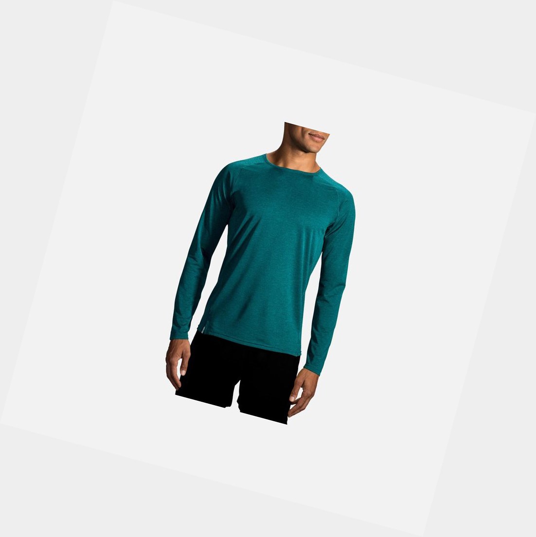 Hauts Brooks Ghost Long Sleeve Heather Spruce Homme | JZN-39959036