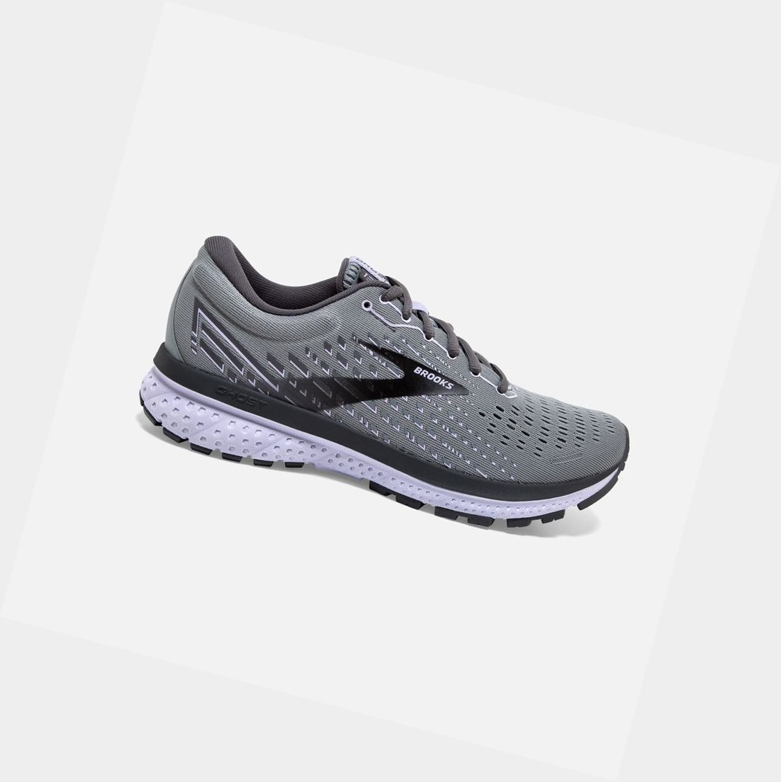 Chaussures Running Route Brooks Ghost 13 Grise Violette Femme | SLU-05351288