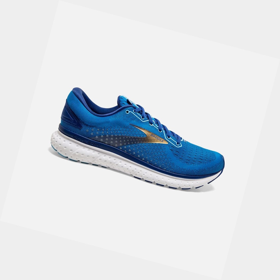 Chaussures Running Route Brooks Glycerin 18 Bleu Doré Homme | THB-43624239