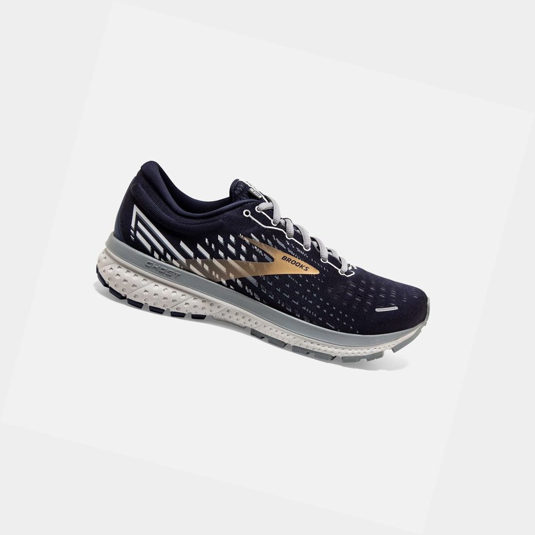 Chaussures Running Route Brooks Ghost 13 Grise Doré Homme | UCC-36890324