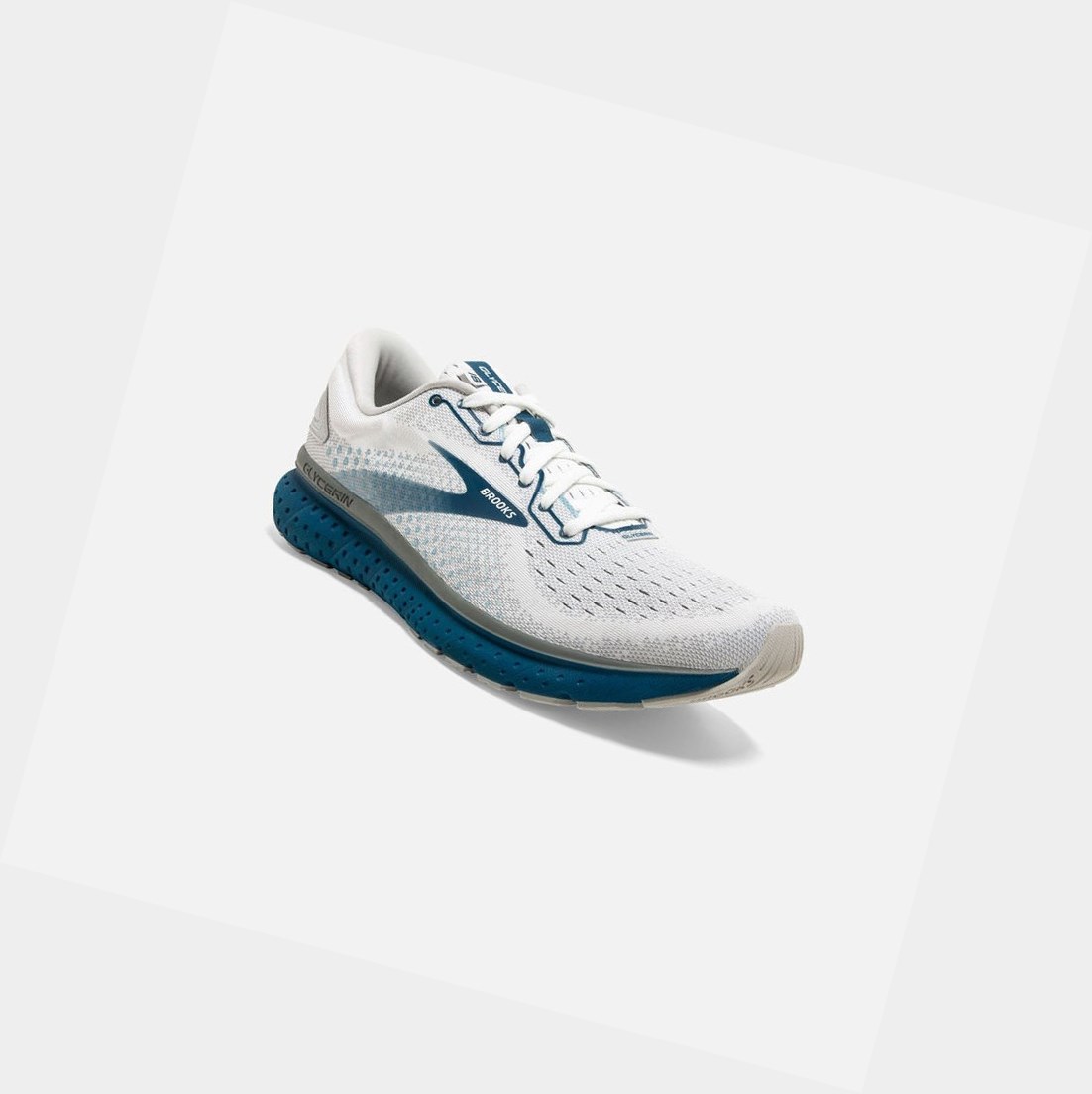 Chaussures Running Route Brooks Glycerin 18 Blanche Grise Homme | NGJ-35780490