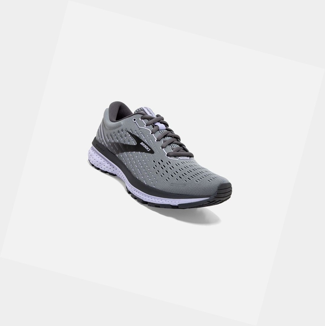 Chaussures Running Route Brooks Ghost 13 Grise Violette Femme | SLU-05351288