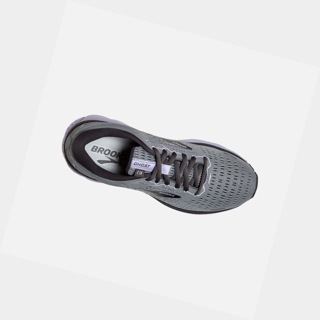 Chaussures Running Route Brooks Ghost 13 Grise Violette Femme | SLU-05351288