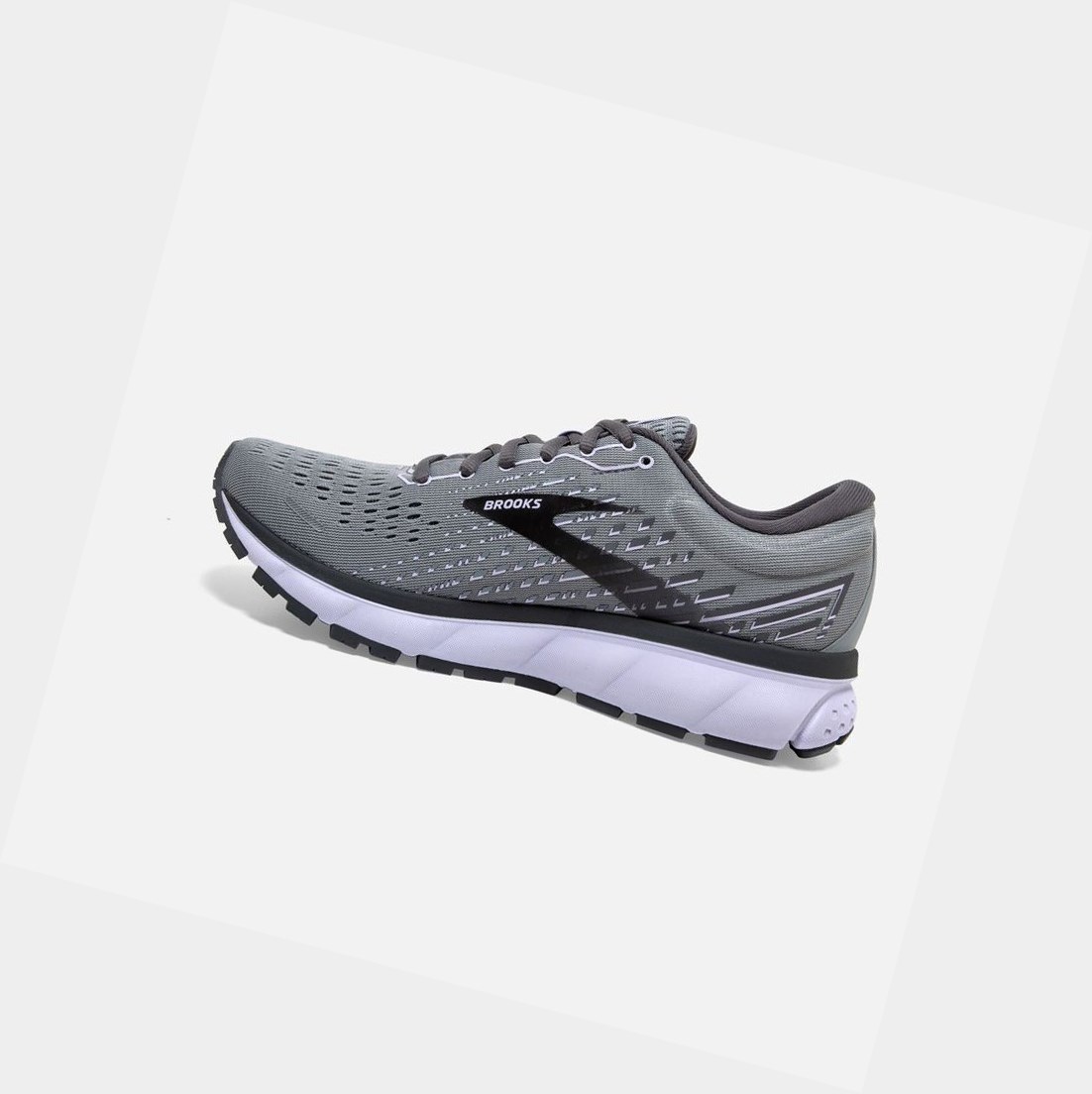 Chaussures Running Route Brooks Ghost 13 Grise Violette Femme | SLU-05351288