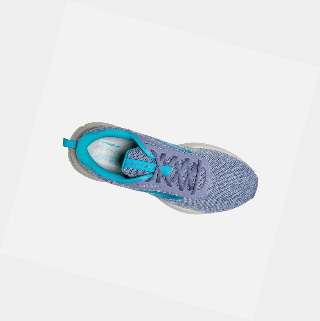 Chaussures Running Route Brooks Anthem 3 Grise Bleu Femme | NPB-40880068