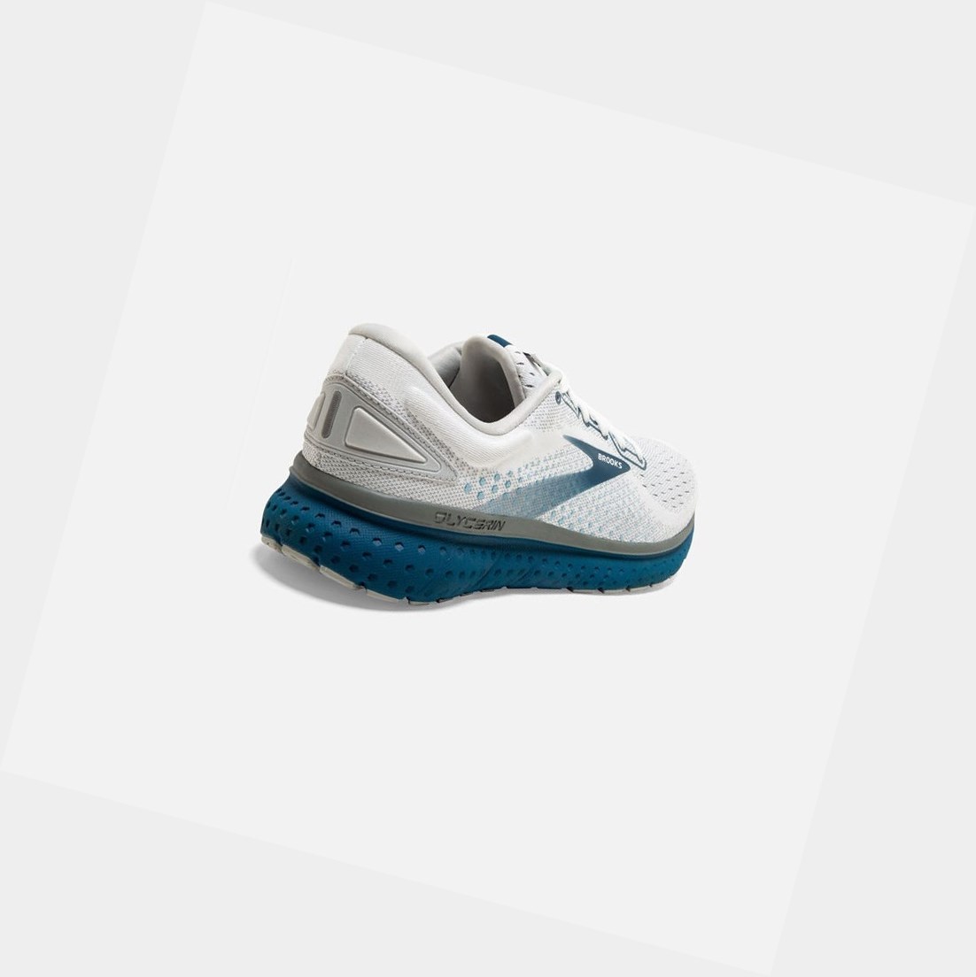 Chaussures Running Route Brooks Glycerin 18 Blanche Grise Homme | NGJ-35780490