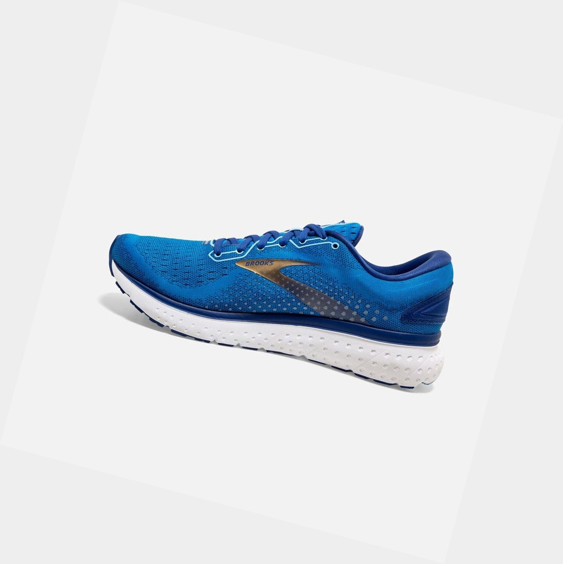 Chaussures Running Route Brooks Glycerin 18 Bleu Doré Homme | THB-43624239