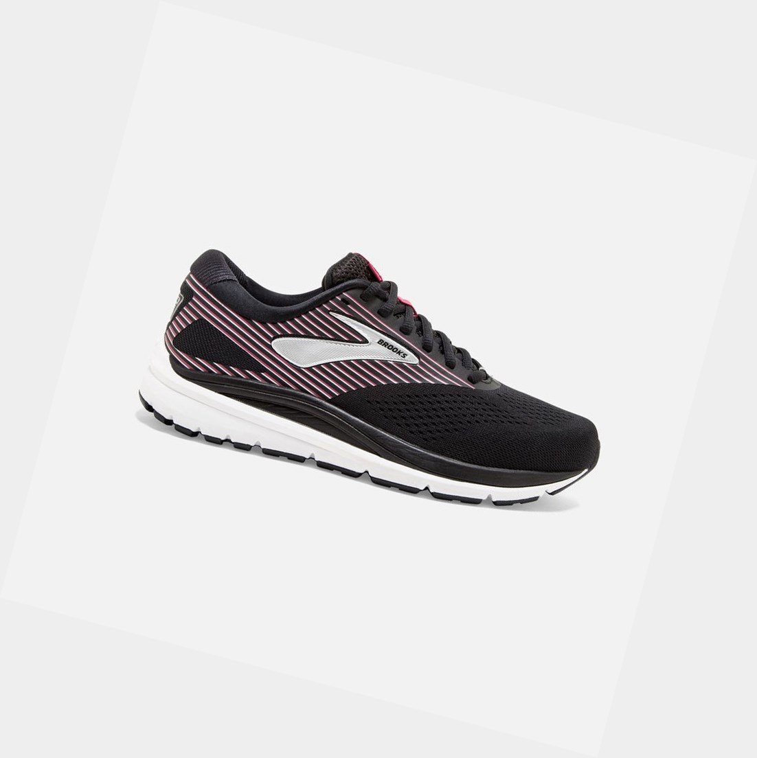 Chaussures Running Route Brooks Addiction 14 Noir Rose Argent Femme | GCX-45276770