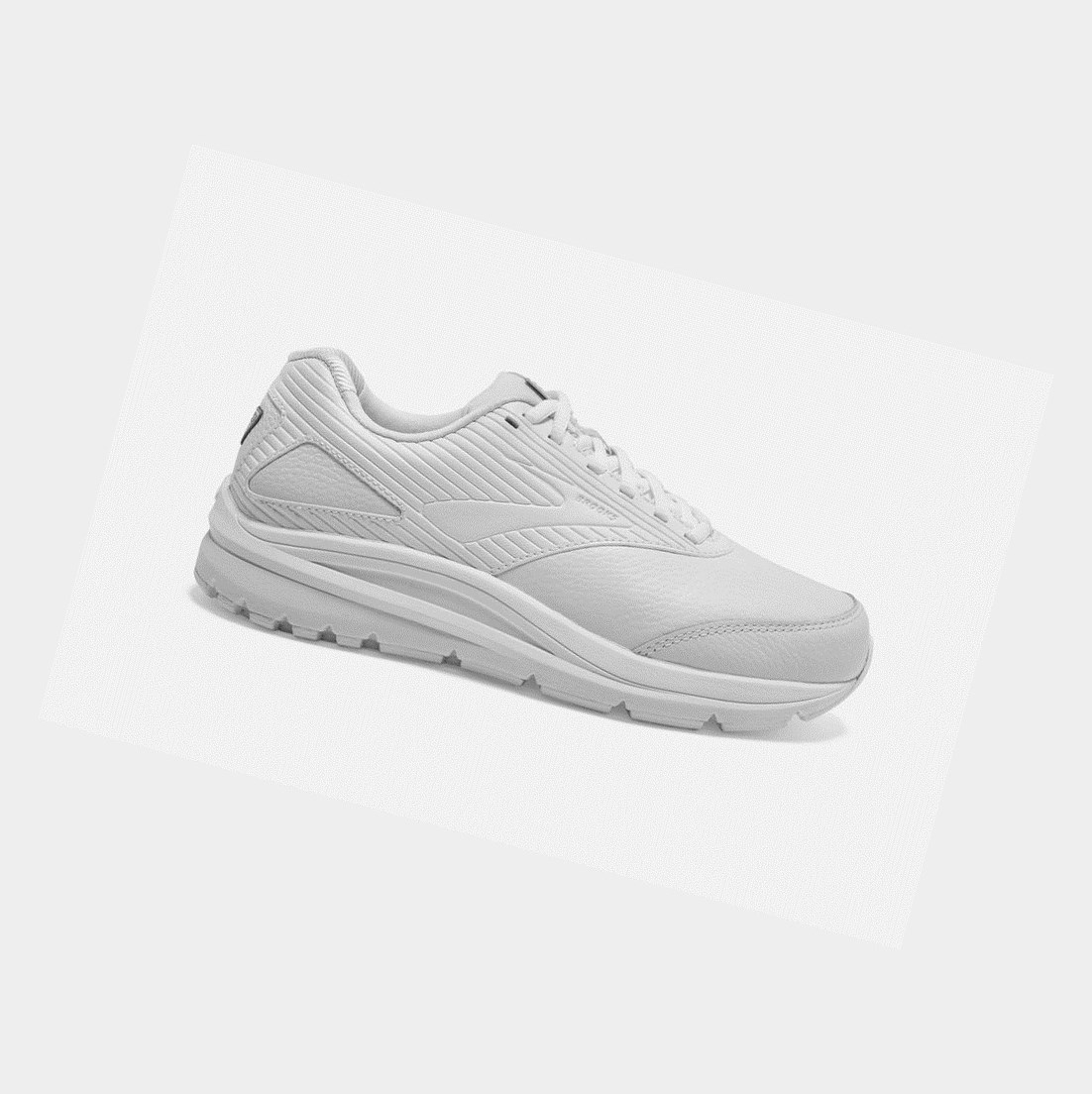 Chaussures de Marche Brooks Addiction Walker 2 Blanche Blanche Femme | JOF-63731160