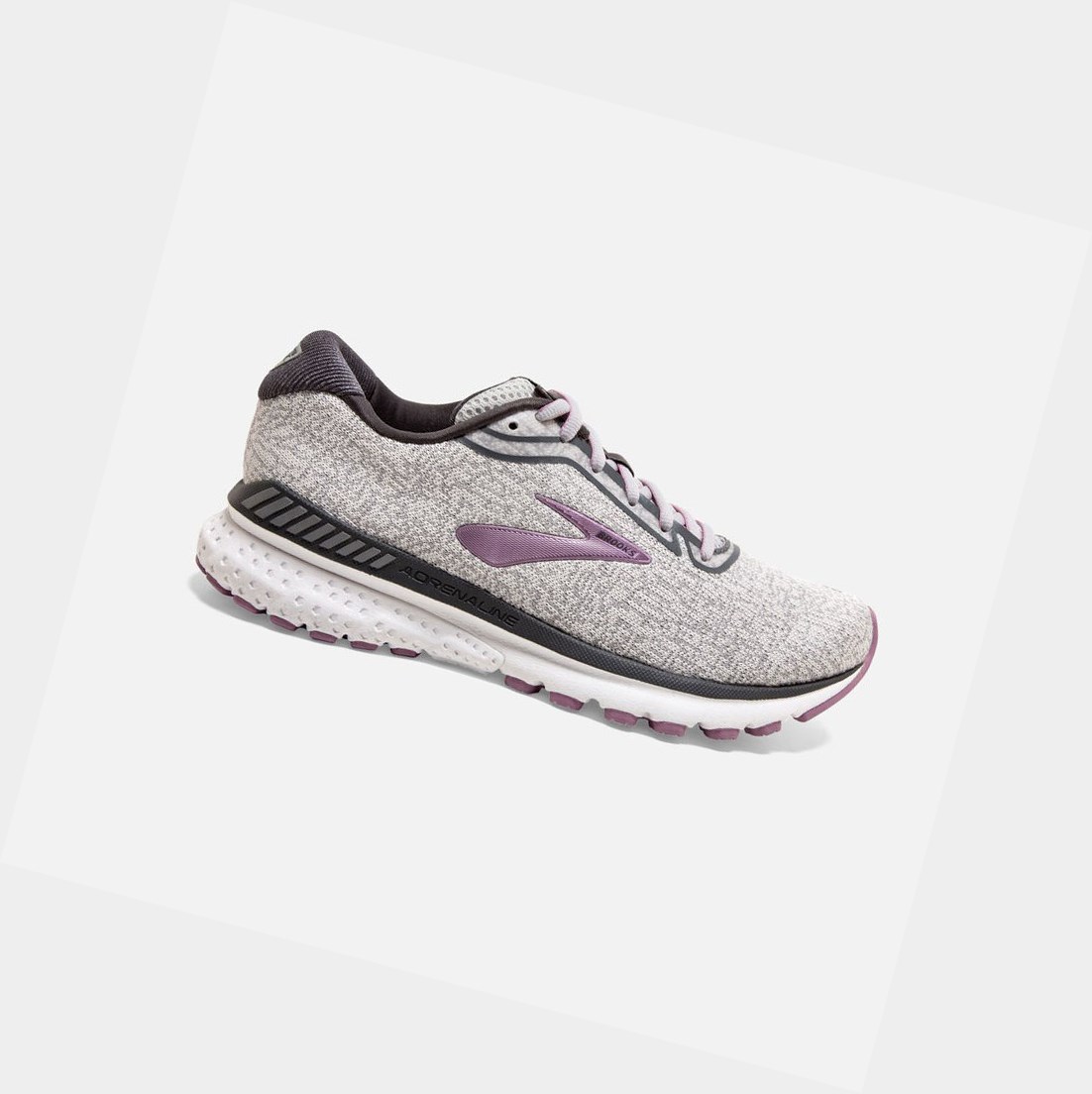 Chaussures Running Route Brooks Adrenaline GTS 20 Grise Blanche Femme | IEH-22836455