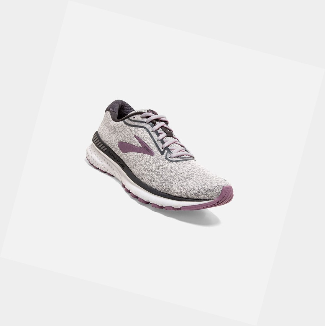 Chaussures Running Route Brooks Adrenaline GTS 20 Grise Blanche Femme | IEH-22836455