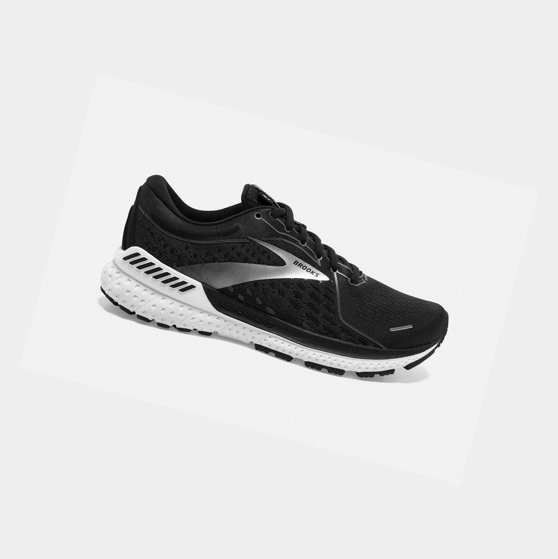 Chaussures Running Route Brooks Adrenaline GTS 21 Noir Blanche Femme | SSZ-47254538