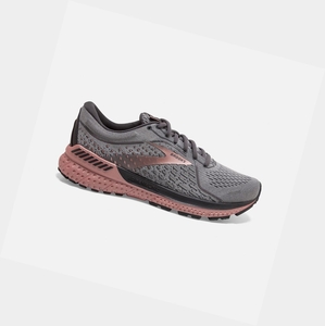 Chaussures Running Route Brooks Adrenaline GTS 21 Grise Noir Rose Doré Femme | BRT-61799450