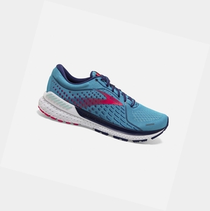 Chaussures Running Route Brooks Adrenaline GTS 21 Bleu Rose Femme | UFV-75219894