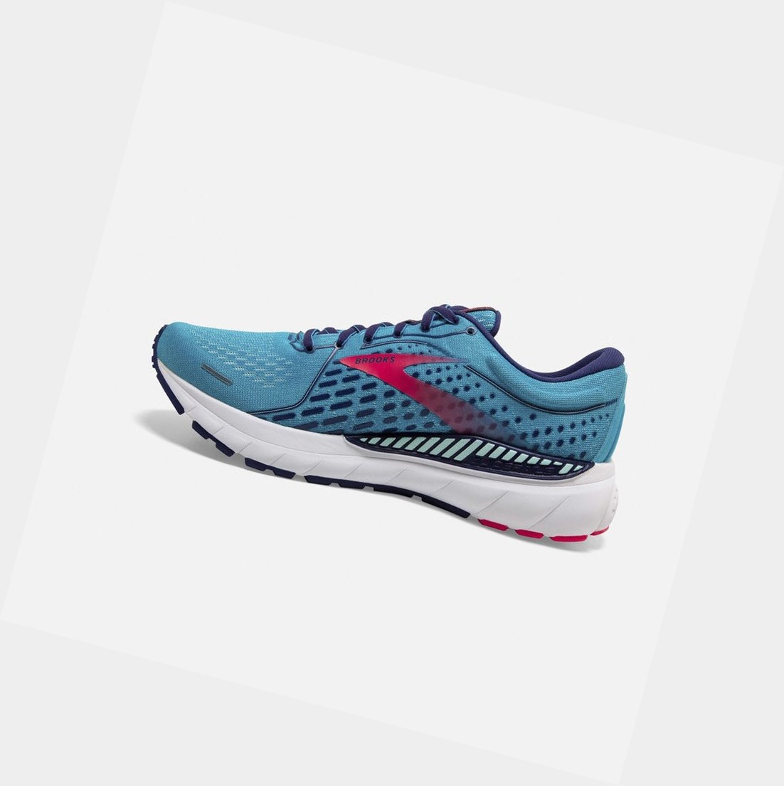 Chaussures Running Route Brooks Adrenaline GTS 21 Bleu Rose Femme | UFV-75219894