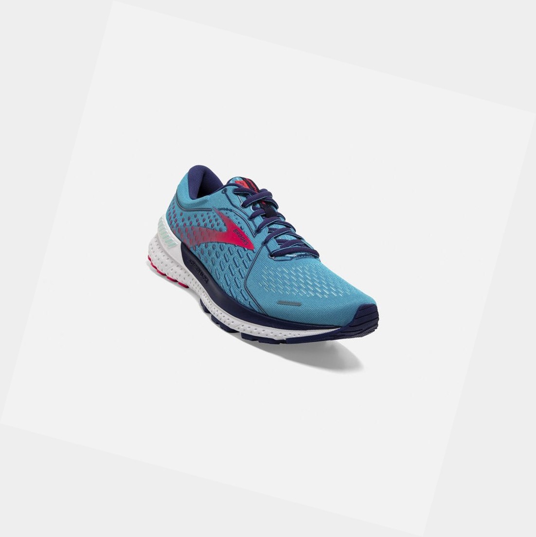 Chaussures Running Route Brooks Adrenaline GTS 21 Bleu Rose Femme | UFV-75219894