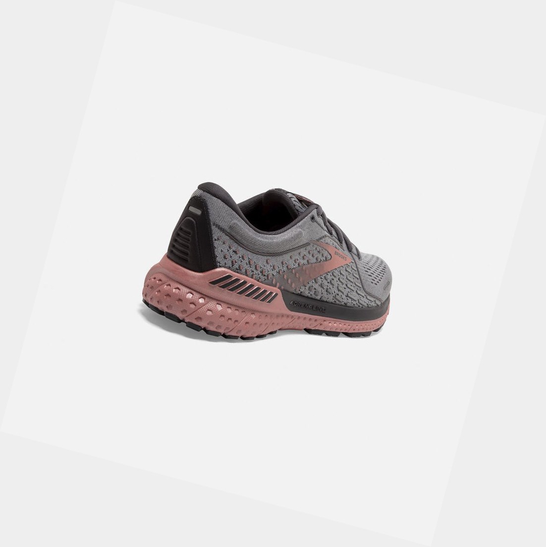 Chaussures Running Route Brooks Adrenaline GTS 21 Grise Noir Rose Doré Femme | BRT-61799450