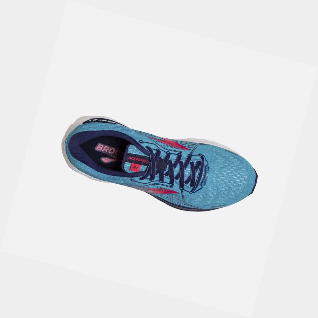 Chaussures Running Route Brooks Adrenaline GTS 21 Bleu Rose Femme | UFV-75219894