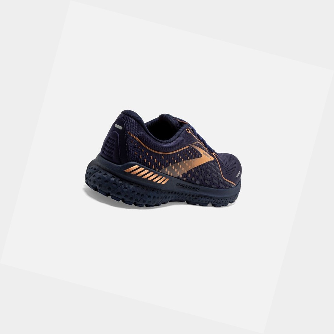 Chaussures Running Route Brooks Adrenaline GTS 21 Bleu Marine Noir Cuivre Femme | RWK-86377386