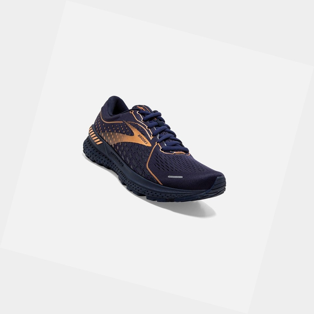 Chaussures Running Route Brooks Adrenaline GTS 21 Bleu Marine Noir Cuivre Femme | RWK-86377386