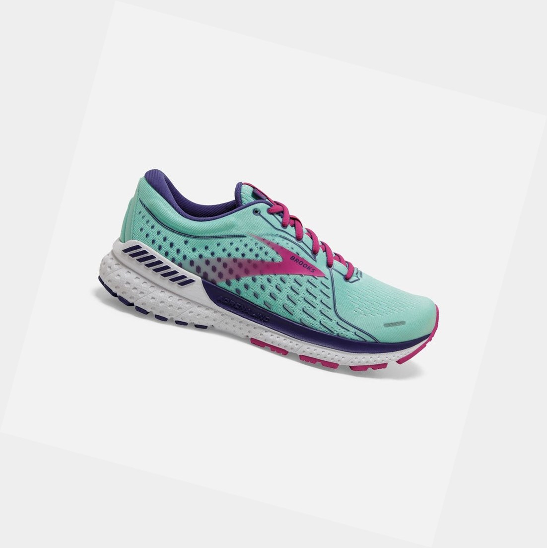 Chaussures Running Route Brooks Adrenaline GTS 21 Bleu Marine Bleu Fushia Femme | RHM-06946813