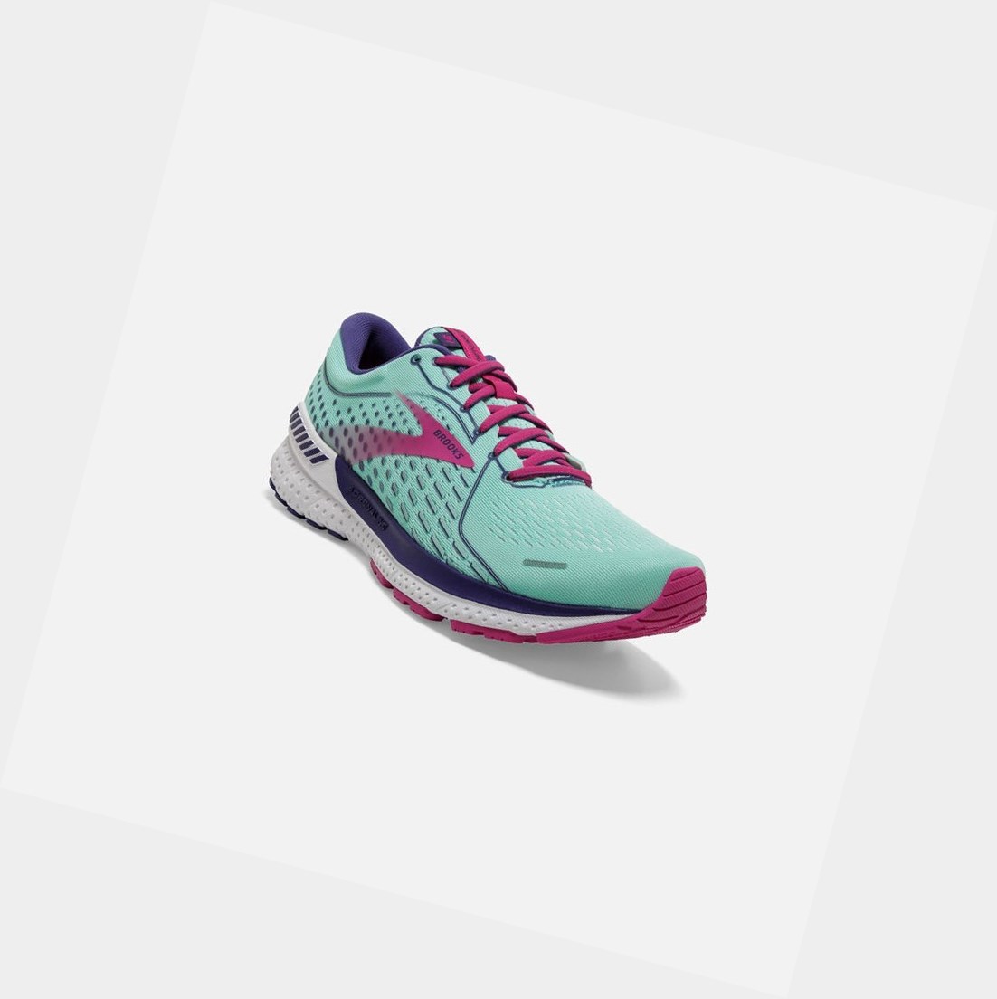 Chaussures Running Route Brooks Adrenaline GTS 21 Bleu Marine Bleu Fushia Femme | RHM-06946813