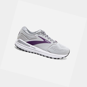 Chaussures Running Route Brooks Ariel '20 Oyster / Alloy / Grape Femme | TOG-15538919