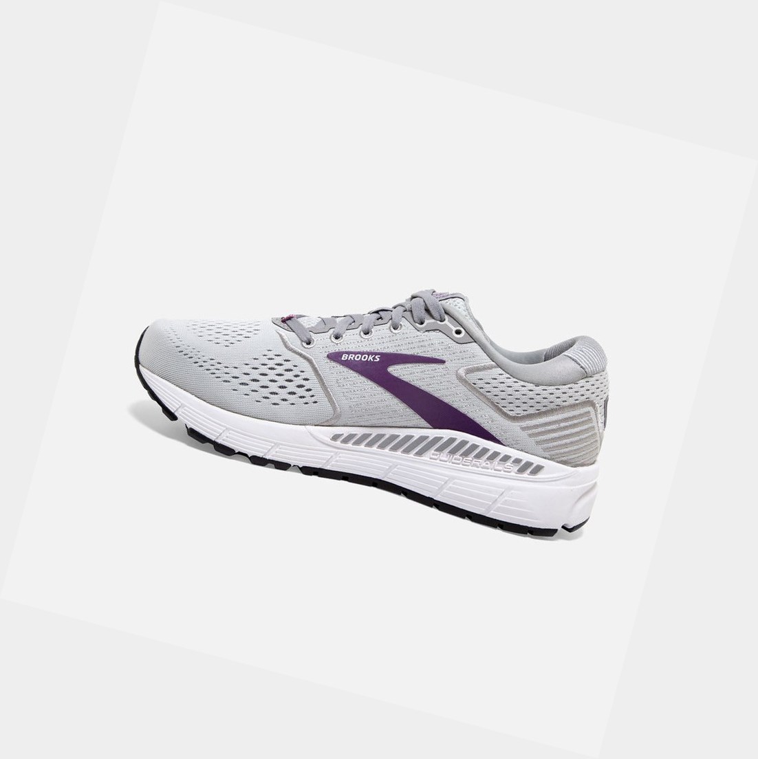 Chaussures Running Route Brooks Ariel '20 Oyster / Alloy / Grape Femme | TOG-15538919