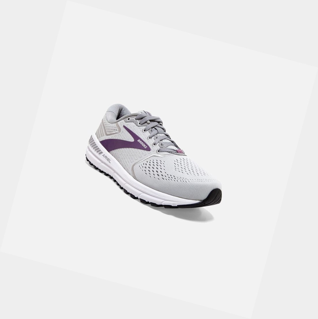 Chaussures de Marche Brooks Ariel '20 Oyster / Alloy / Grape Femme | TOJ-69656334