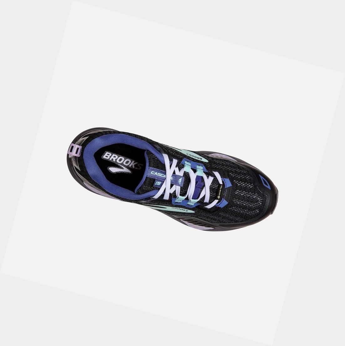 Chaussures Trail Brooks Cascadia 15 GTX Noir Bleu Femme | IHM-37933989