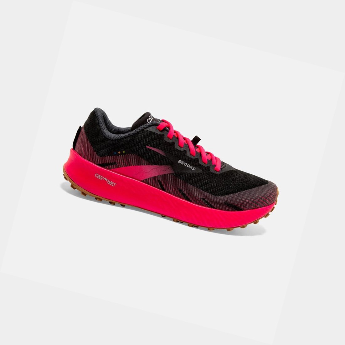 Chaussures Trail Brooks Catamount Noir Rose Femme | KOT-80917465