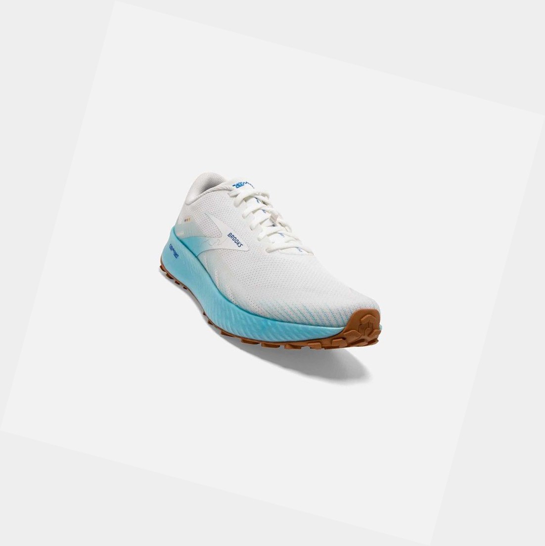 Chaussures Trail Brooks Catamount Blanche Bleu Femme | YRA-46219774