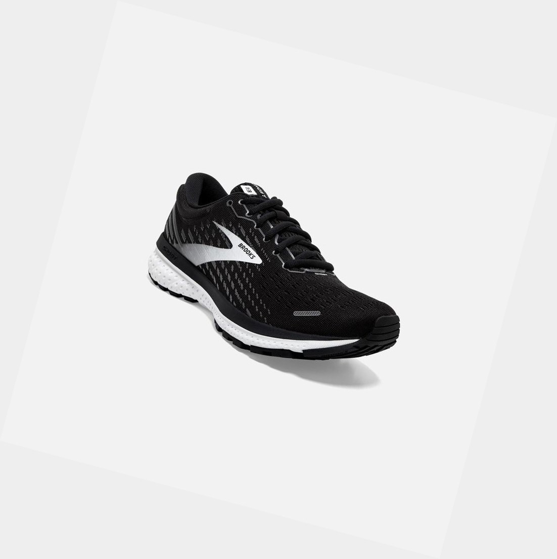 Chaussures Running Route Brooks Ghost 13 Noir Blanche Femme | VOS-56387989