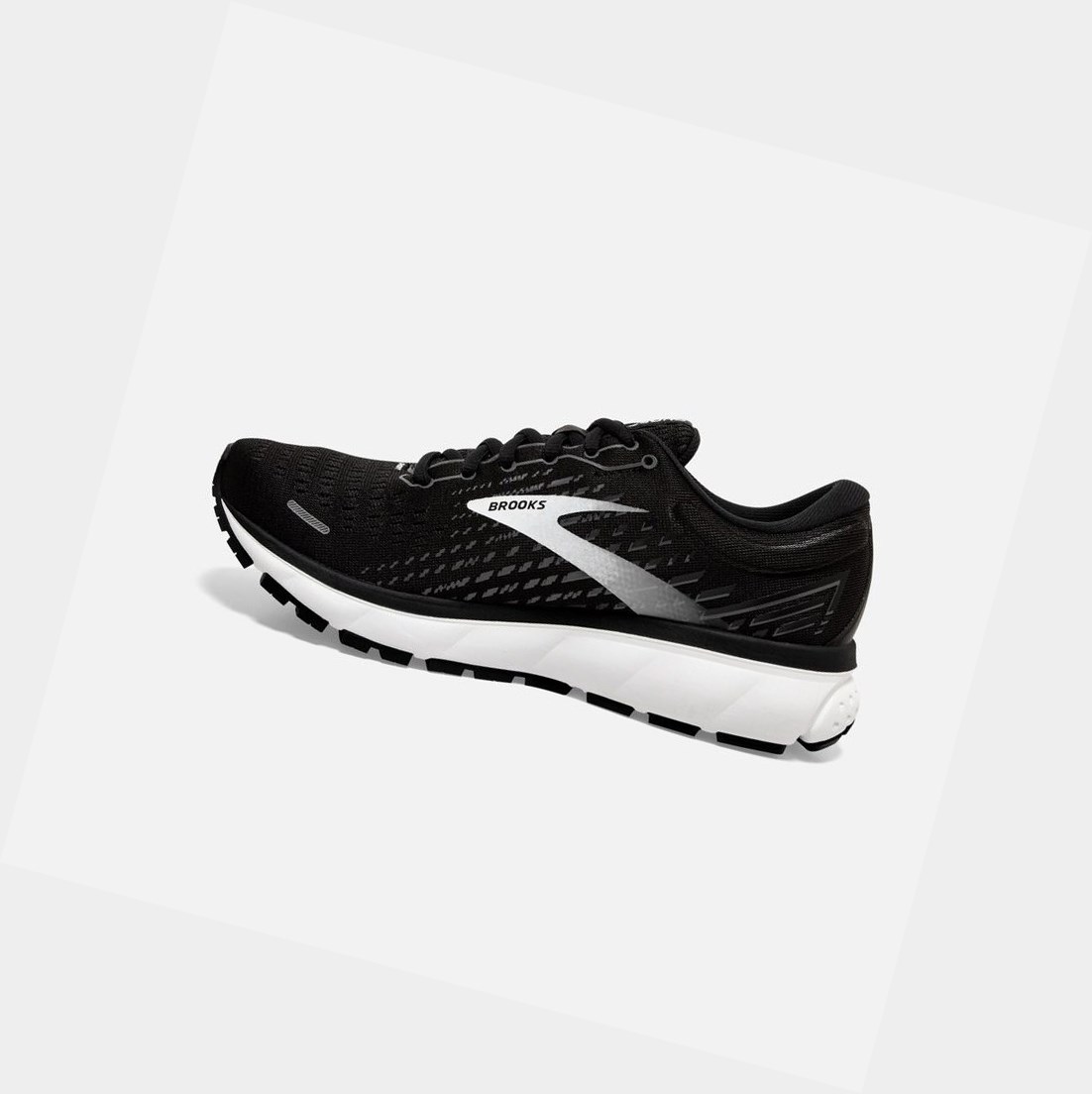 Chaussures Running Route Brooks Ghost 13 Noir Blanche Femme | VOS-56387989