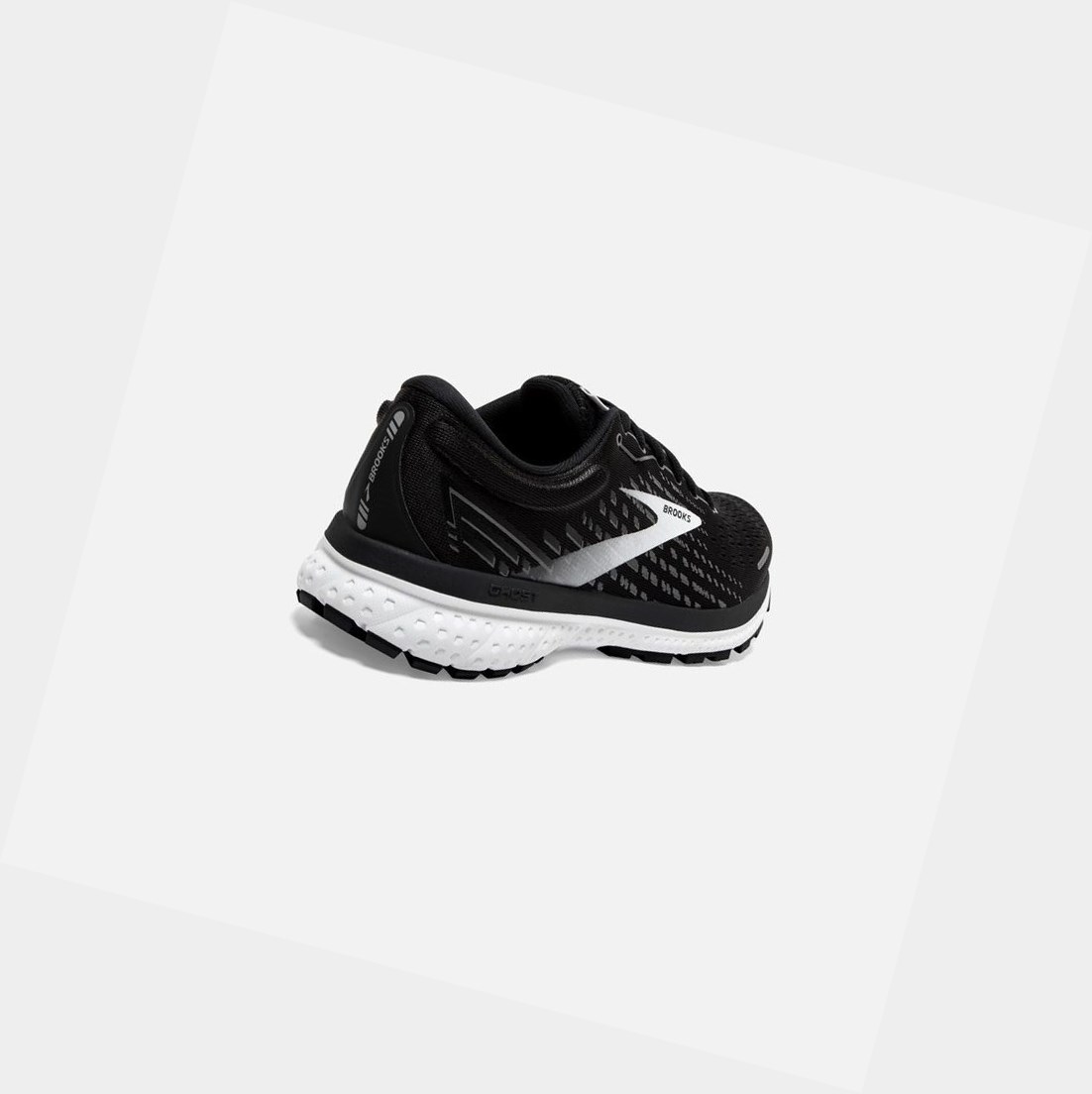 Chaussures Running Route Brooks Ghost 13 Noir Blanche Femme | VOS-56387989