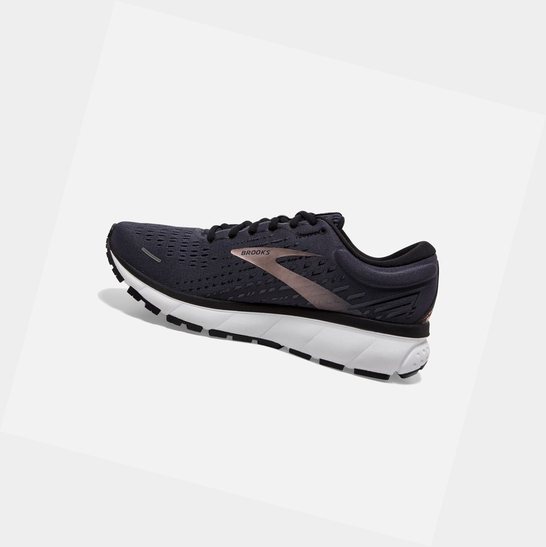 Chaussures Running Route Brooks Ghost 13 Bleu Noir Rose Doré Femme | CKN-38731924