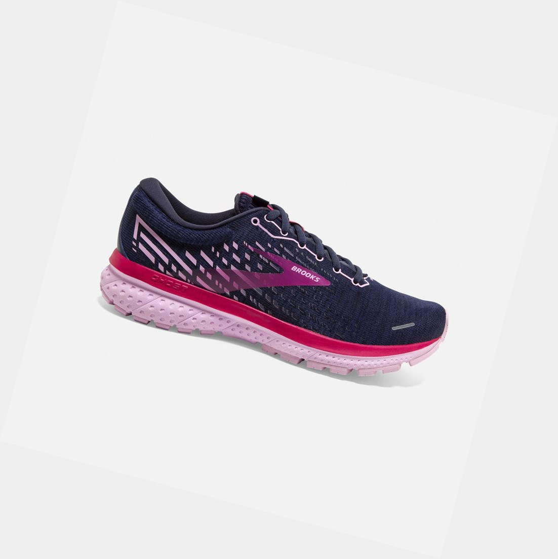 Chaussures Running Route Brooks Ghost 13 Peacoat / Lilac / Raspberry Femme | WKF-74044955