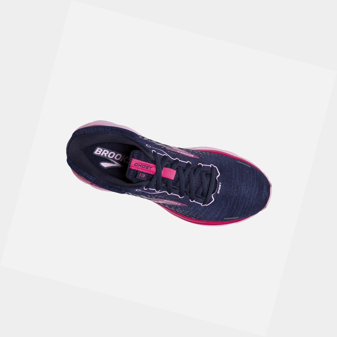 Chaussures Running Route Brooks Ghost 13 Peacoat / Lilac / Raspberry Femme | WKF-74044955