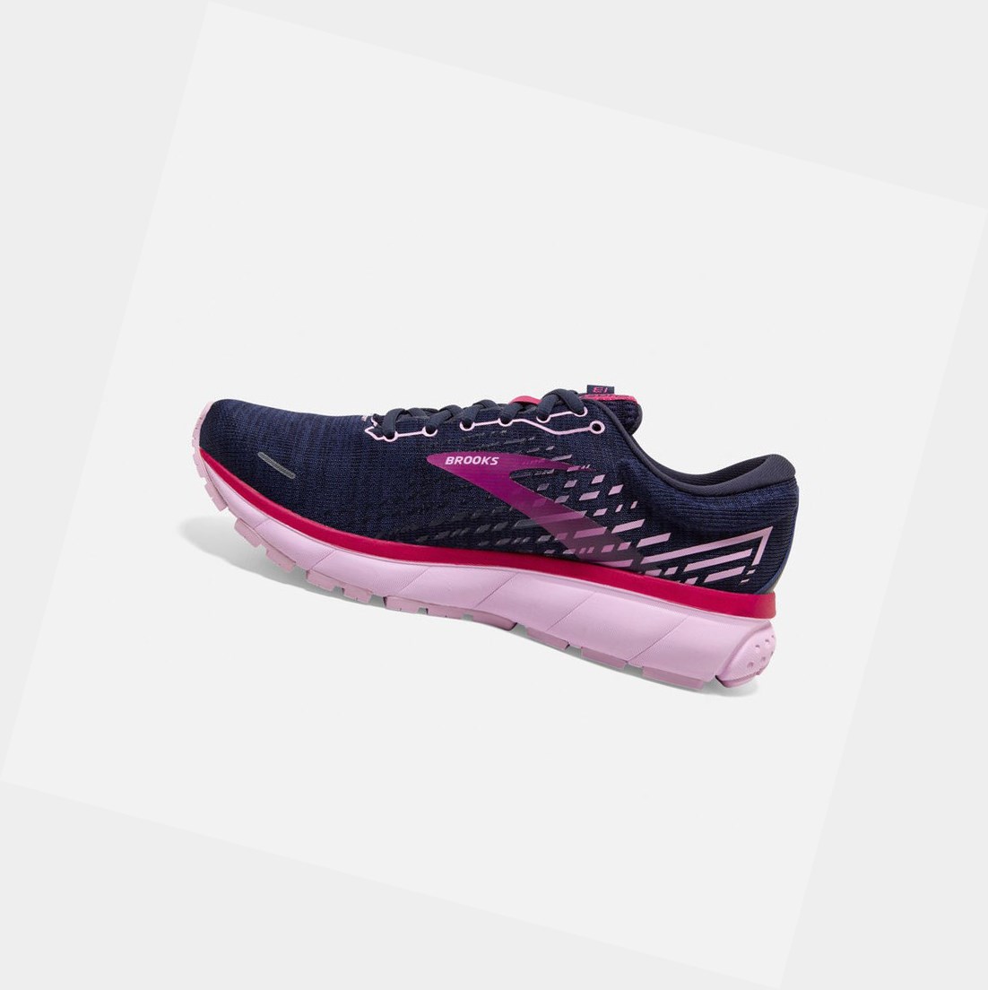 Chaussures Running Route Brooks Ghost 13 Peacoat / Lilac / Raspberry Femme | WKF-74044955