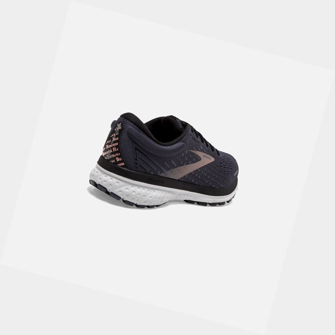 Chaussures Running Route Brooks Ghost 13 Bleu Noir Rose Doré Femme | CKN-38731924